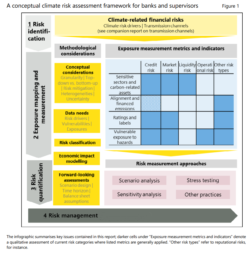 Climate Risk Assessment Framework for Financial Authorities/Banks (Source: Basel Committee on Banking Supervision)